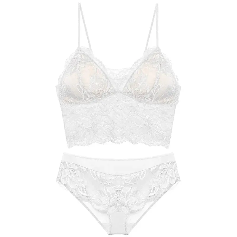 Bralette francês sem costas, renda pura, sem fio, halter, sem armação, anti-mamilo, conjunto confortável e tushy, ca moyisu, sutiã sexy