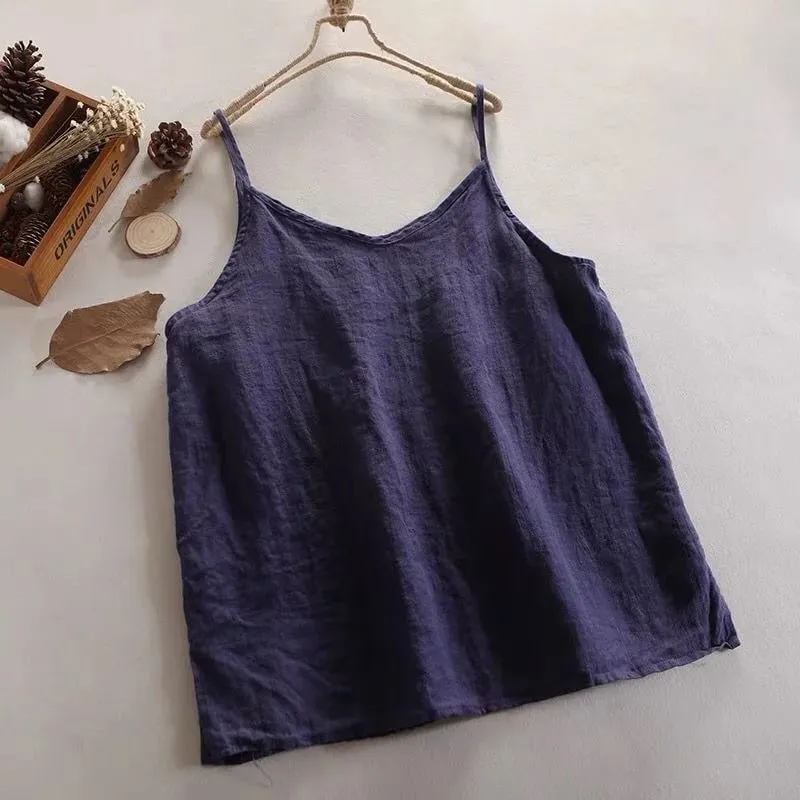 Verão simples all-match topo solto fino camisola sólida com decote em v colete roupas femininas sem mangas casual highstreet férias camiseta