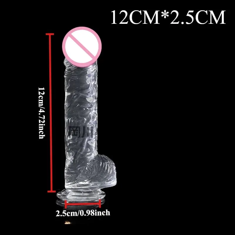 Transparente macio geléia vibrador realista falso pênis otário butt plug brinquedos sexuais para mulher homem vagina anal brinquedos sexuais