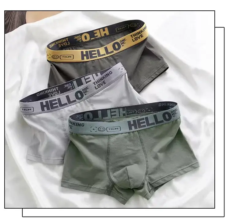 5pcs Men's Underwear, Breathable Comfy Quick Drying Stretchy Boxer Trunks, Sexy Underpants, Men's Trendy Boxer Panties