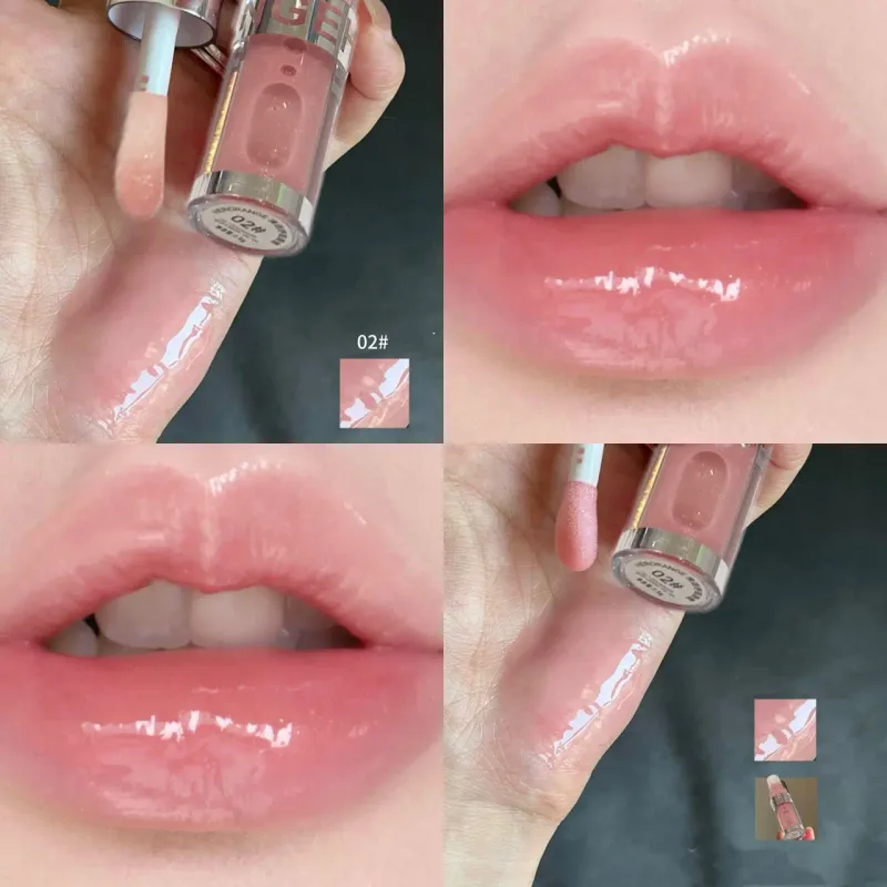 Herorange brilho labial transparente e respirável, brilho labial hidratante, brilho labial de longa duração, cosméticos transfronteiriços diários para jovens