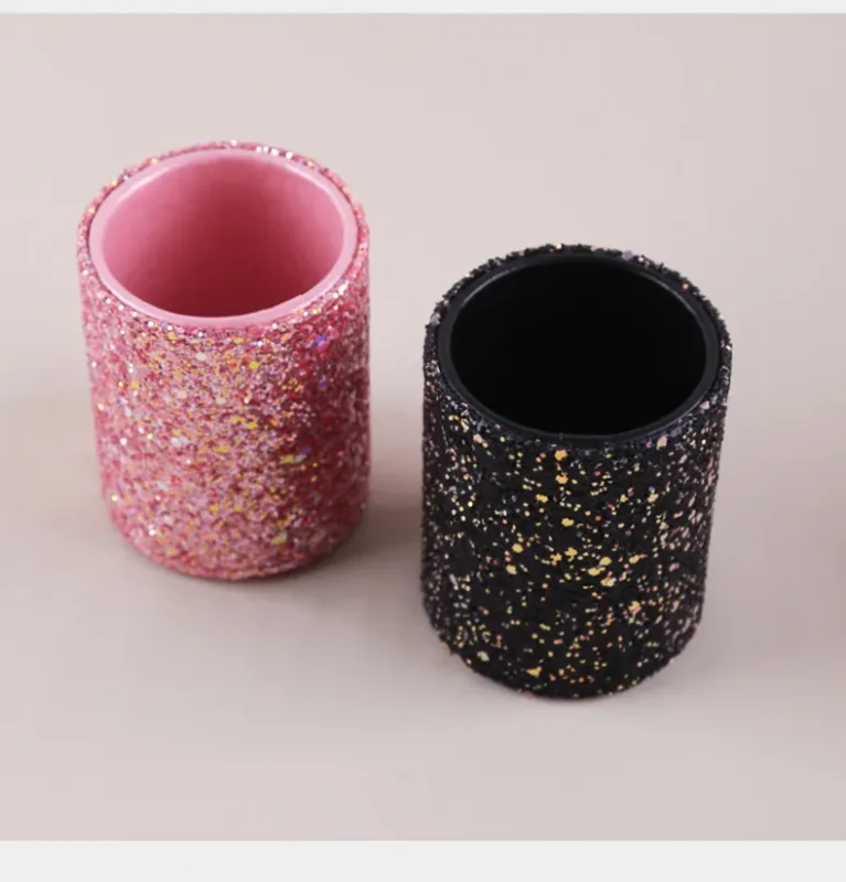 Makeup Brush Holder Organizer Crystal Vanity Decor Bling Personalized Comb Brushes Pen Storage Box Container