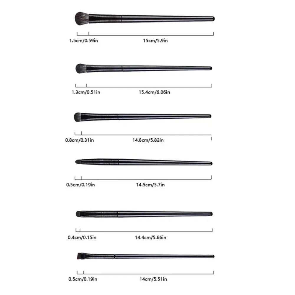 5/6pcs convenientes pincéis de sombra multiuso macios com alça de plástico pincéis de maquiagem de manchas compõem ferramentas