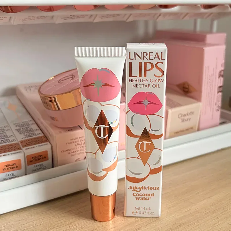 Charlotte Jelly Lip Gloss Alto Brilho Hidratante Volumizante Vitamina E para Uso Diário Gloss Bálsamo Natural Tilbury Cosméticos