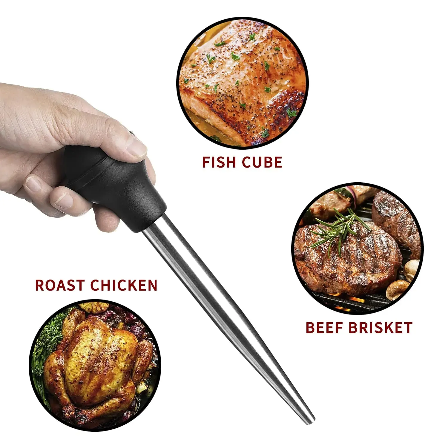 Baster de peru para cozinhar e cozinha, seringa injetora de carne para líquido quente, produto comestível, ferramenta essencial de ação de graças e natal — image 5