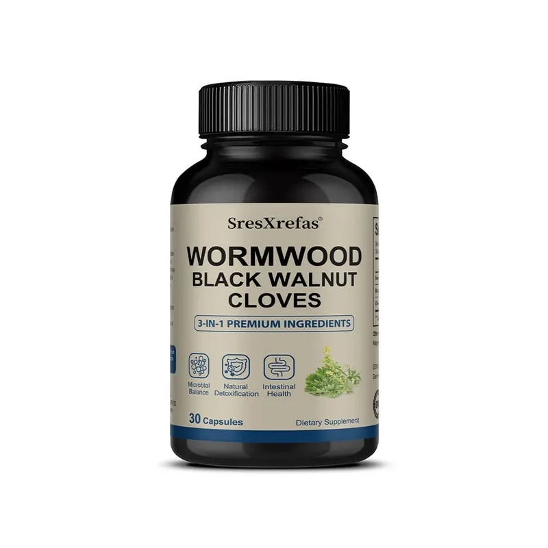 Wormwood Black Walnut and Clove - 3 in 1 Premium Formula for Microbial Balance Natural Detoxification and Intestinal Health