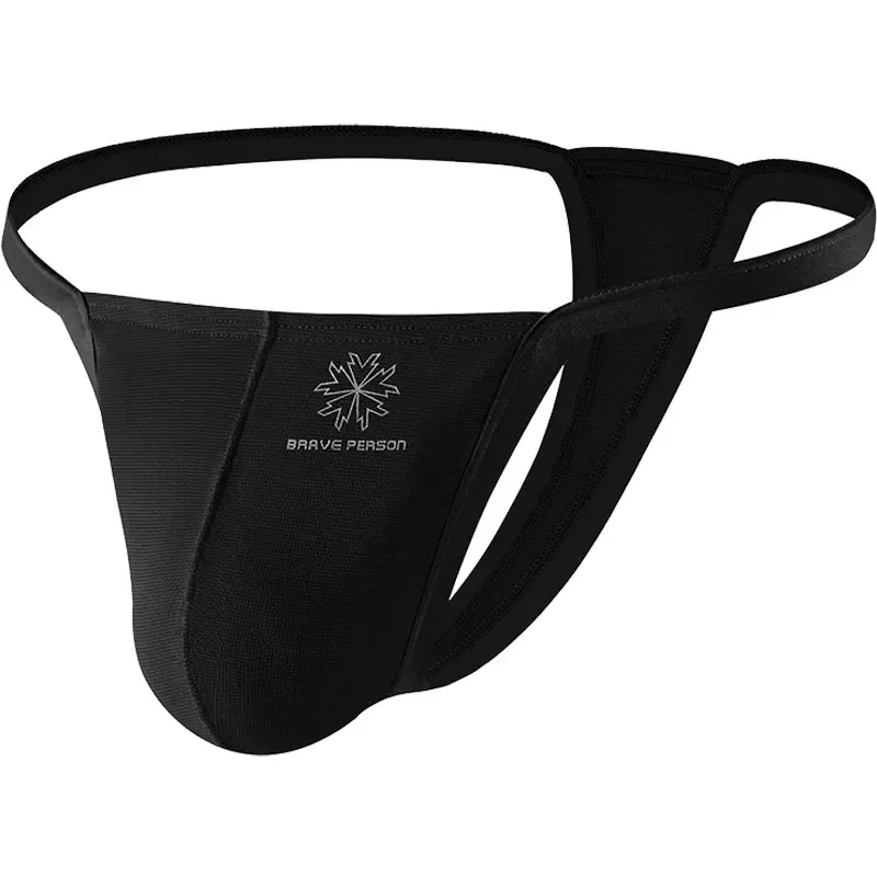 Tanga de tecido respirável de secagem rápida masculina cuecas confortáveis ​​de cintura baixa roupa interior sexy moda pessoa corajosa