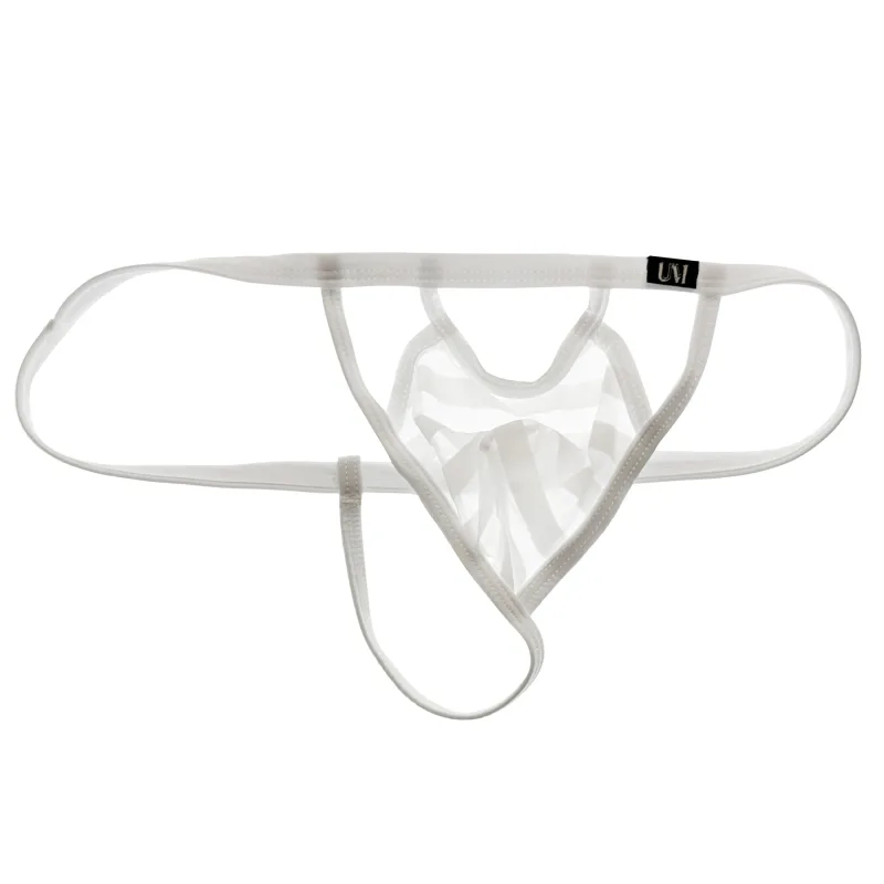 Nova malha transparente de cintura baixa masculina t-back tanga fina estiramento macio respirável leve sexy roupa interior