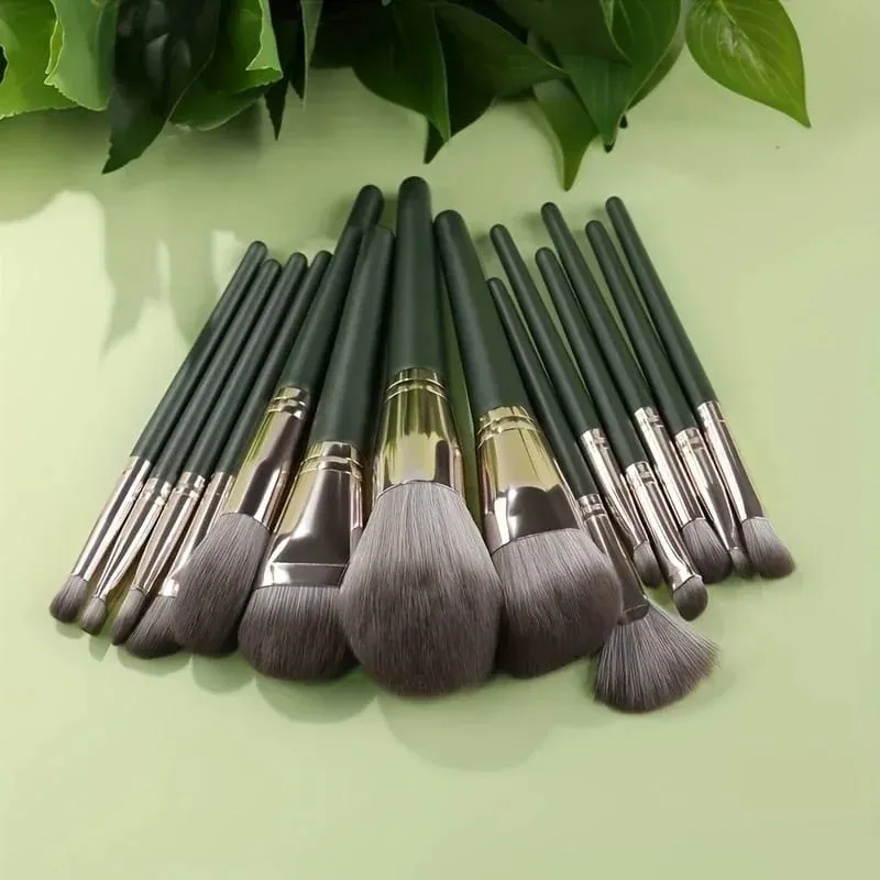 14 pçs pincéis de maquiagem conjunto macio macio pincéis cosméticos profissionais para fundação pó sombra mistura beleza completa