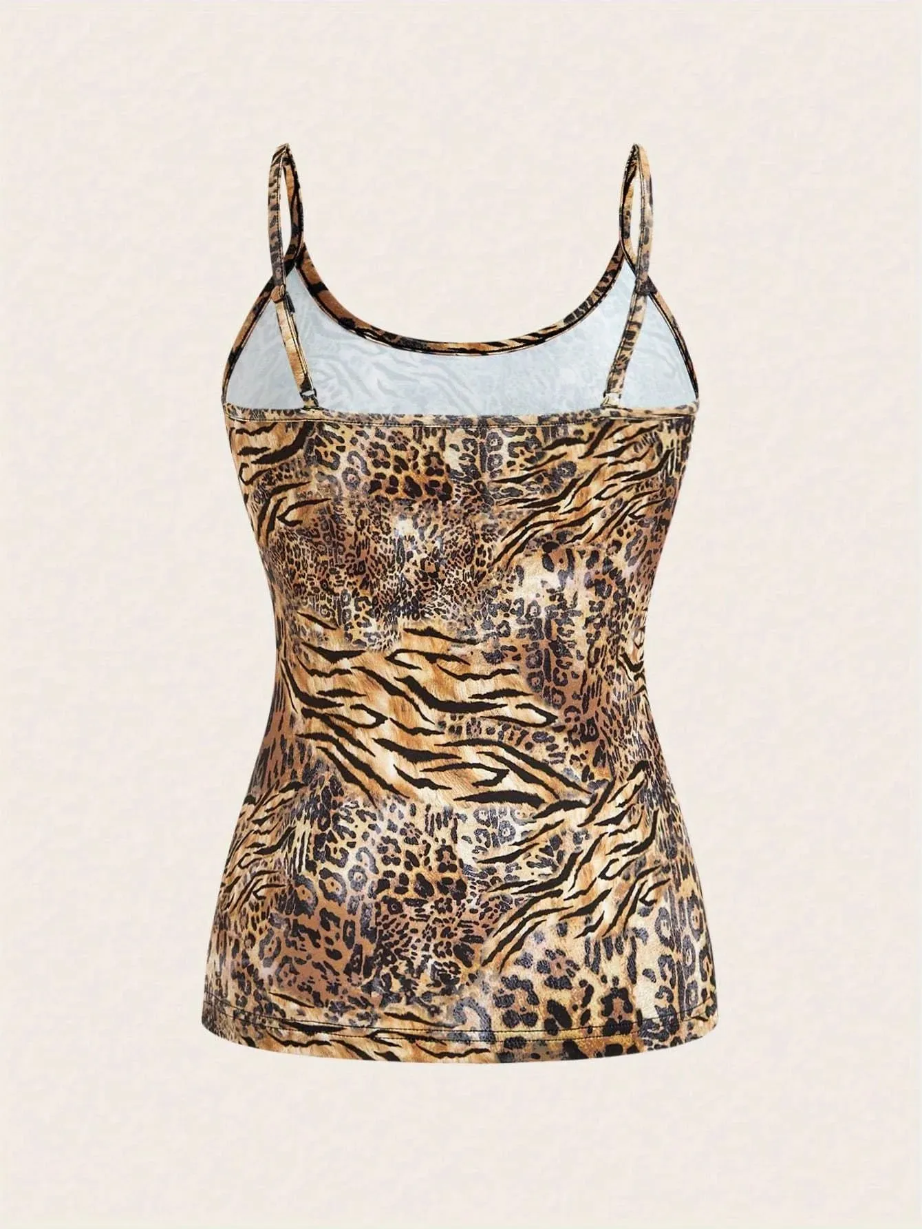 Nova primavera verão e outono sexy cinta leopardo impressão suspender