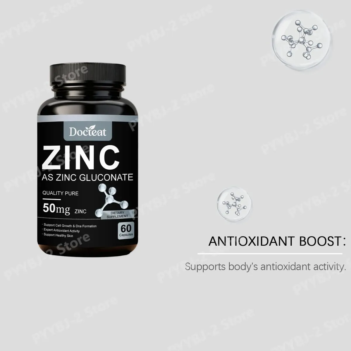 Zinc Gluconate Capsules 60 Count 50 Mg Zinc Per Serving Immune Support Cellular Health Daily Zinc Nutrition
