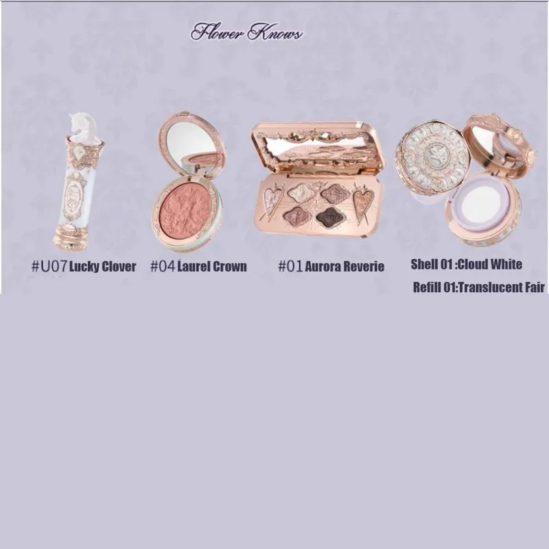 Flor sabe morango rococó série conjunto de maquiagem glitter fosco sombra paleta blush power veludo batom kit perfume conjunto