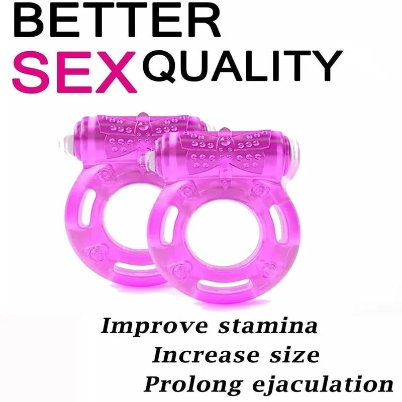 Vibrating Clitoral Stimulator Strong Penis Erect Cock Ring Cage Erection Enhance Sex Ability Product Sex Toys For Men Couple