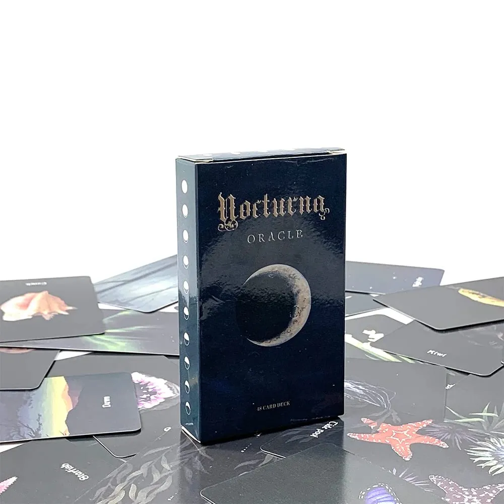 Novo nocturna oracle deck a 48 peças oracle cards arte mística durável e portátil perfeito para orientação espiritual e colecionadores