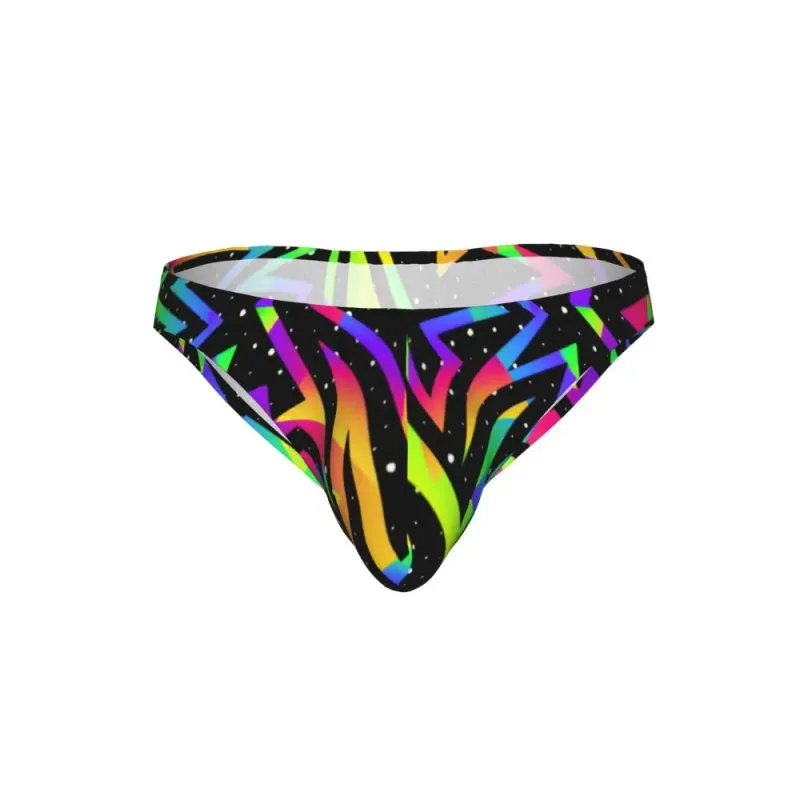 Men's Sexy Briefs Breathable Bikini Star Rainbow Geometric Pattern Men Underpants Low Cut Man Underwear Panties