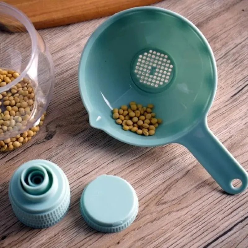 Funil prático de grande diâmetro, seis em um, funil de plástico multifuncional, funil para fazer compotas, suprimentos de cozinha e pequenas ferramentas — image 4
