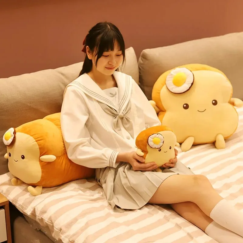 25CM Cute Creative Toast Stuffed Pillow Soft Kawaii Bread Plush Toy Simulation Food Doll Sleep Pillow Cushion Kids Gift — image 5