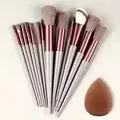 Conjunto de pincéis de maquiagem profissional, 13 peças, base, sombra, blush, pó, mistura macia, fofo, cosméticos, conjunto completo de ferramentas de maquiagem feminina