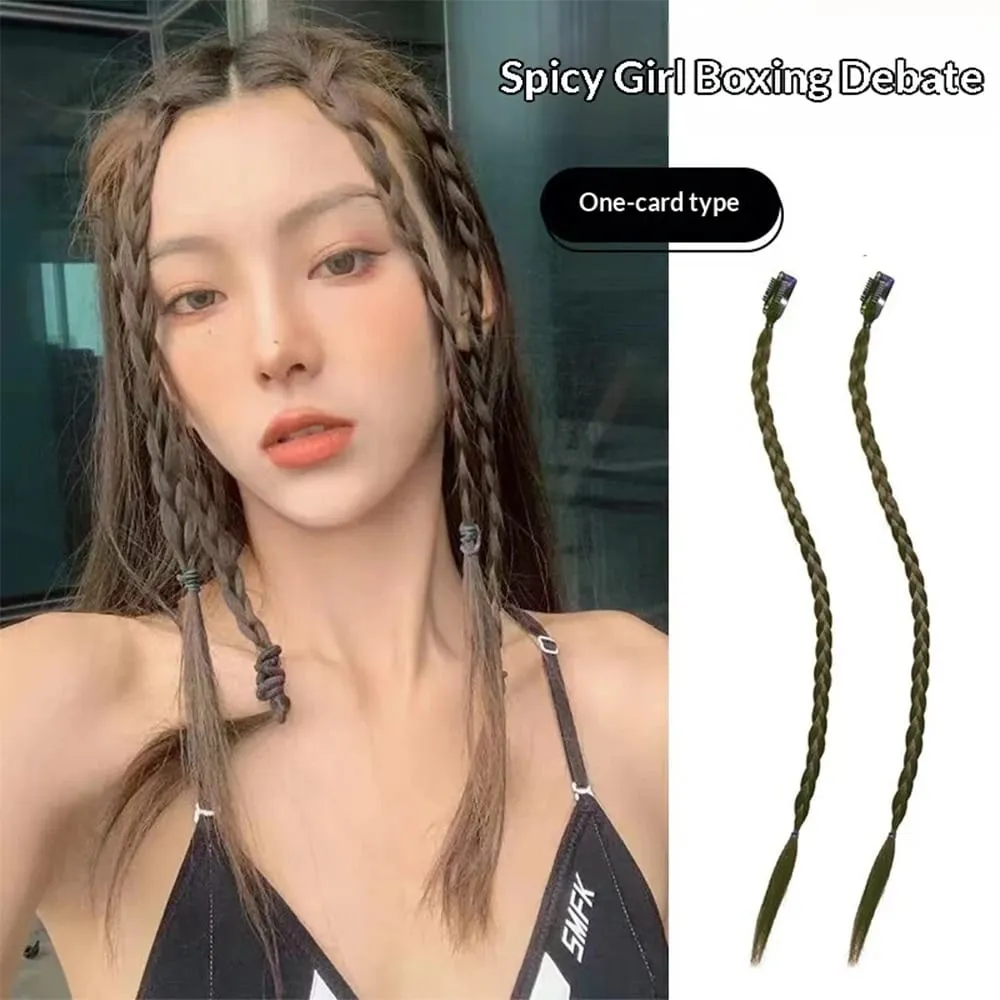 Peruca de trança sintética com clipes bb fortes, caixa leve, trança de rabo de cavalo, peças de cabelo para mulheres, acessório de moda, 1 peça