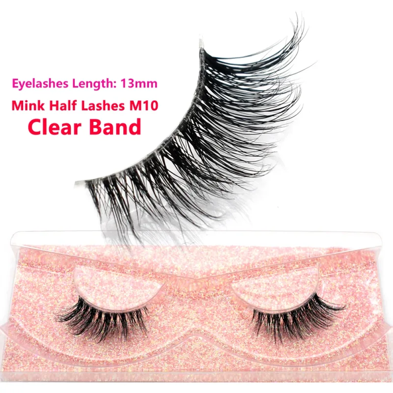 Half Eye Lashes Natural 3D Mink Short False Eyelashes Fluffy Wispy Cross Strip Fake Lashes Soft Half Eyelashes Extension Makeup — image 28