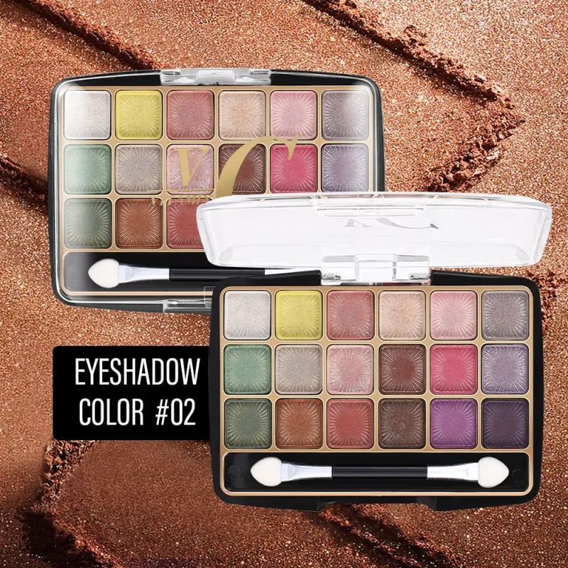 Paleta de sombras fosca brilhante, 18 cores, com pincel de sombra dupla, multitom, tom de terra, glitter, paleta de maquiagem para os olhos