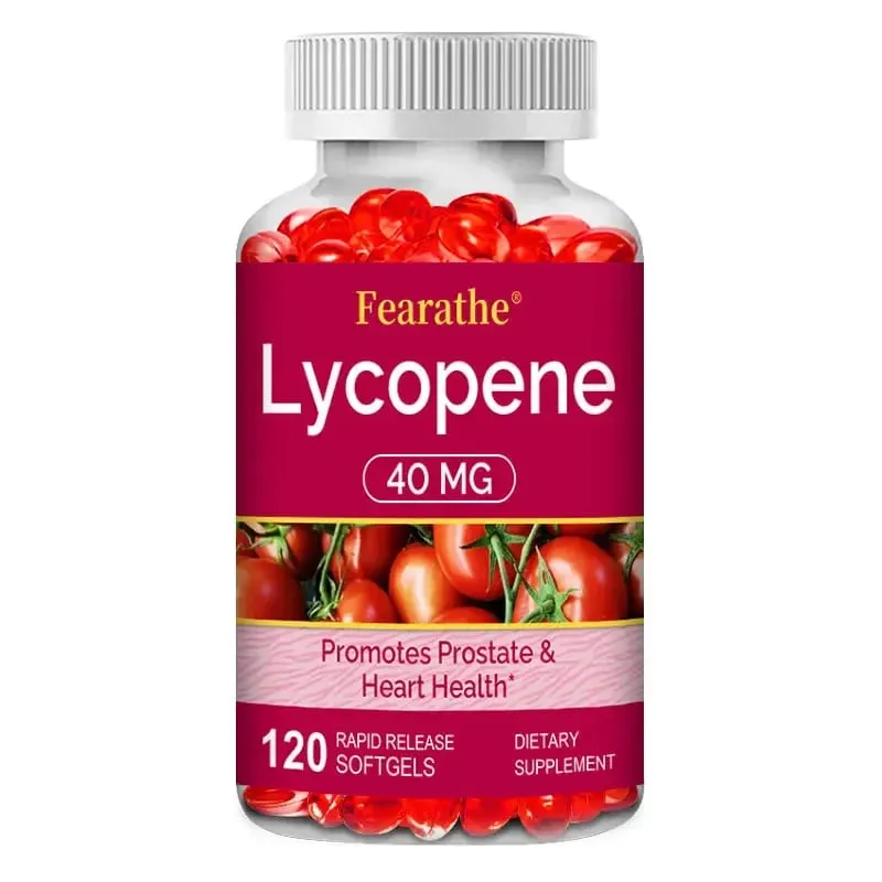 Suplemento dietético premium de licopeno 40mg para pele antioxidante de próstata, coração e saúde imunológica, não-OGM 30/60/120 cápsulas gelatinosas