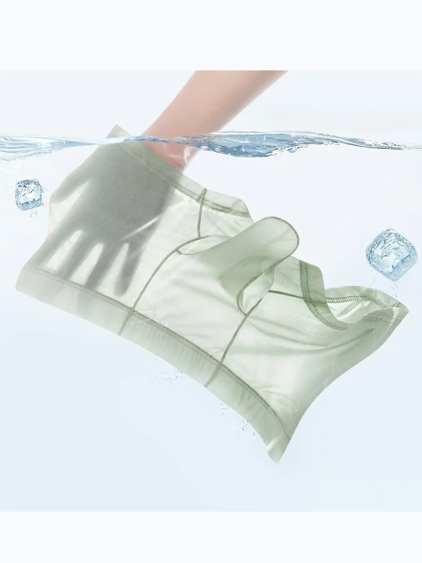 Cuecas boxer transparentes masculinas, roupa íntima sexy ultrafina, transparente, calcinhas de seda gelada, suave e brilhante, lingerie — image 2