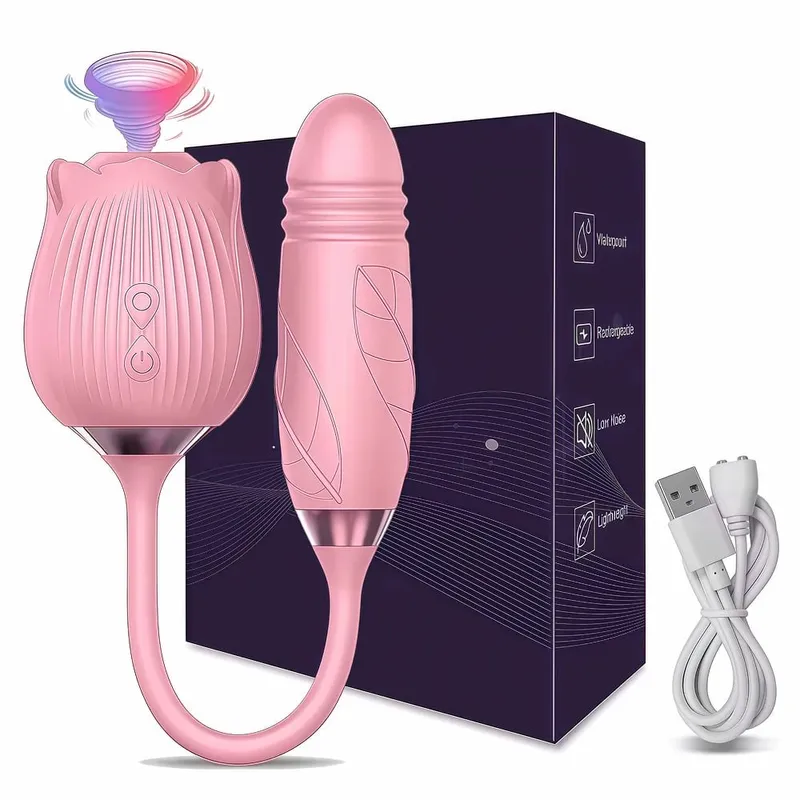Rosa vibrador brinquedo para mulheres clitóris sucção vibrador g-ponto empurrando vibrador clit mamilo otário vibrador feminino casal brinquedos sexuais