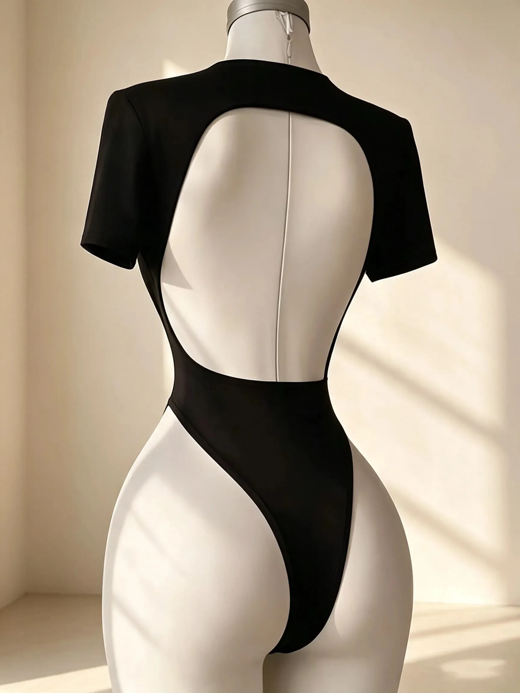 Body feminino sem costas de alta qualidade básico cor sólida roupa íntima de ajuste confortável