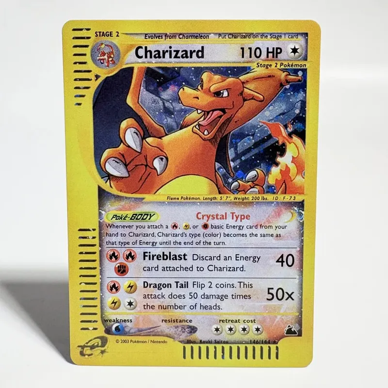 Cartas pokémon 1996, edição básica, cartão flash, charizard, gengar, blastoise, feraligatr, gengar, cartão comercial, coleção de proxy