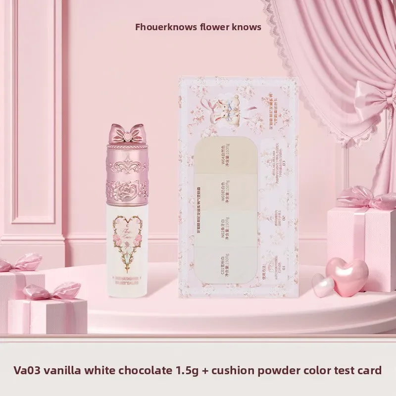 Flower Knows Cushion Foundation Shade Card + Mini Concealer Long-Lasting Moisturizing Full Coverage Face Makeup Sample Set