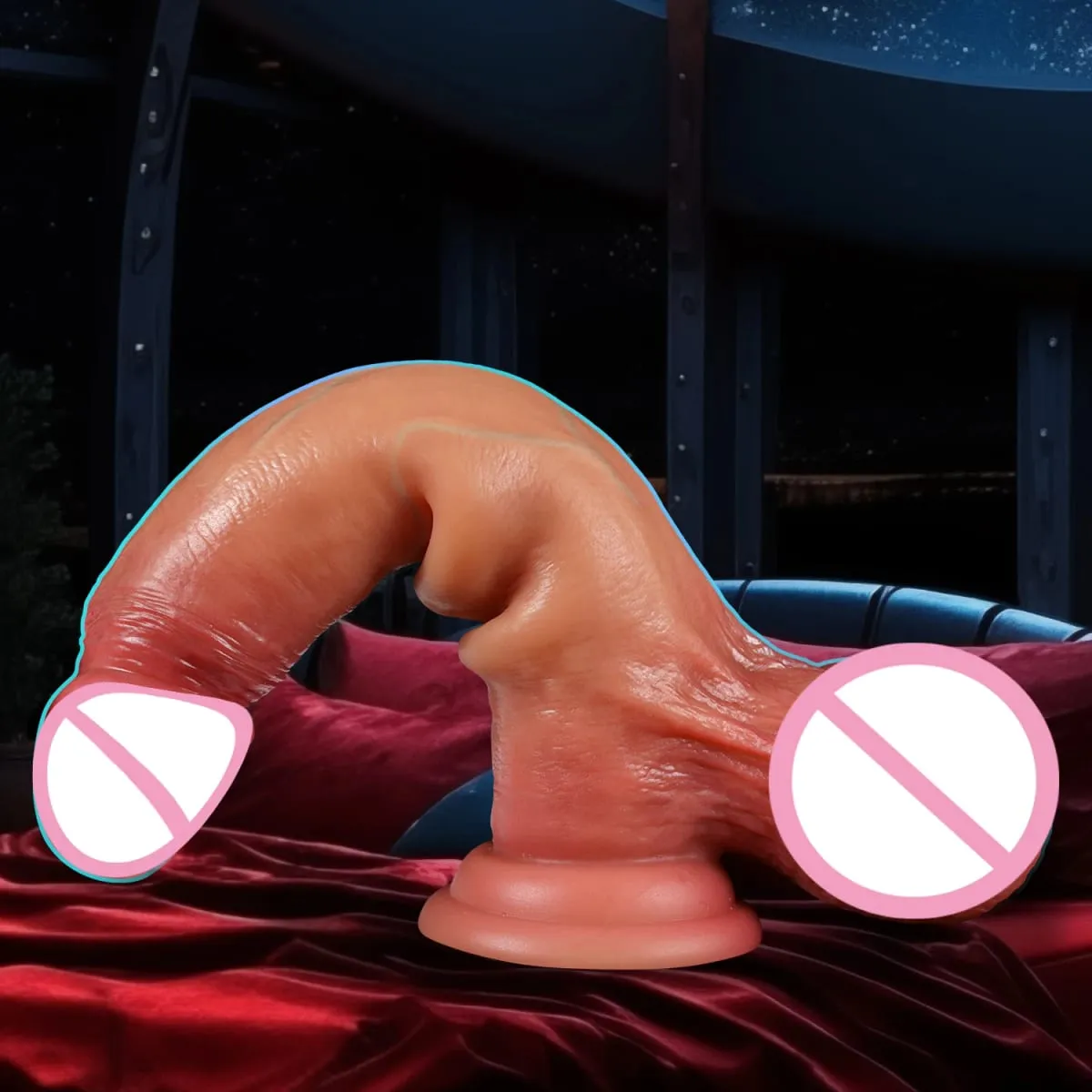Pele deslizante prepúcio vibrador com testículos reais strapon vibradores realistas para mulheres homens lésbicas anal pau adulto brinquedos sexuais pênis 18 — image 3