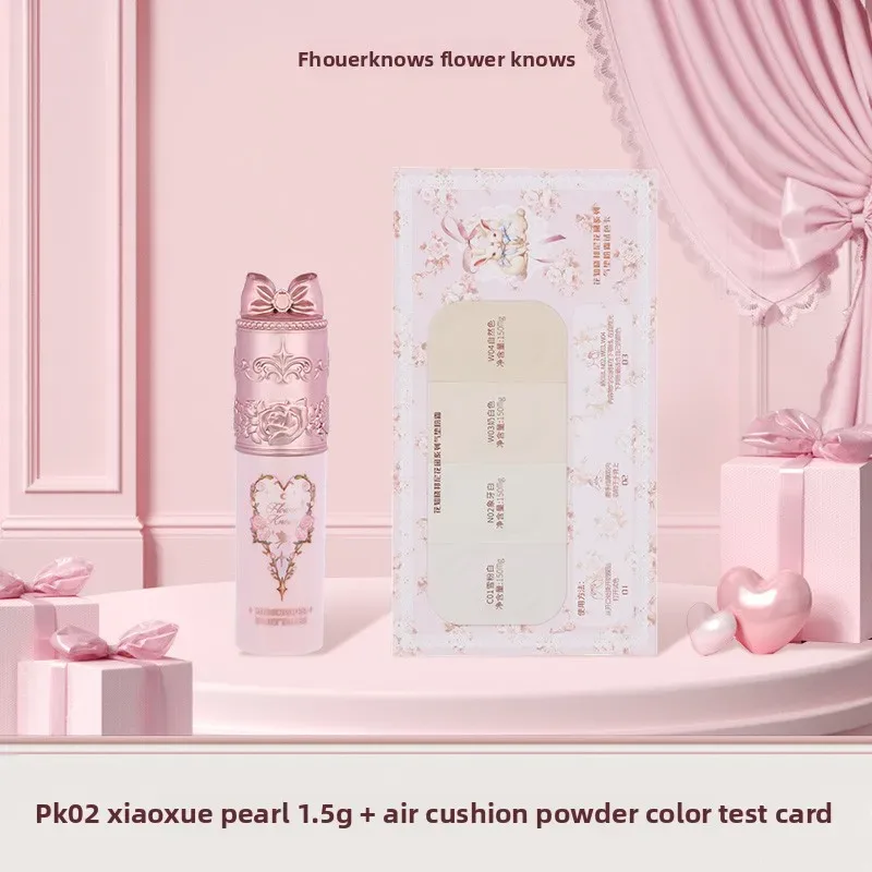 Flower Knows Cushion Foundation Shade Card + Mini Concealer Long-Lasting Moisturizing Full Coverage Face Makeup Sample Set