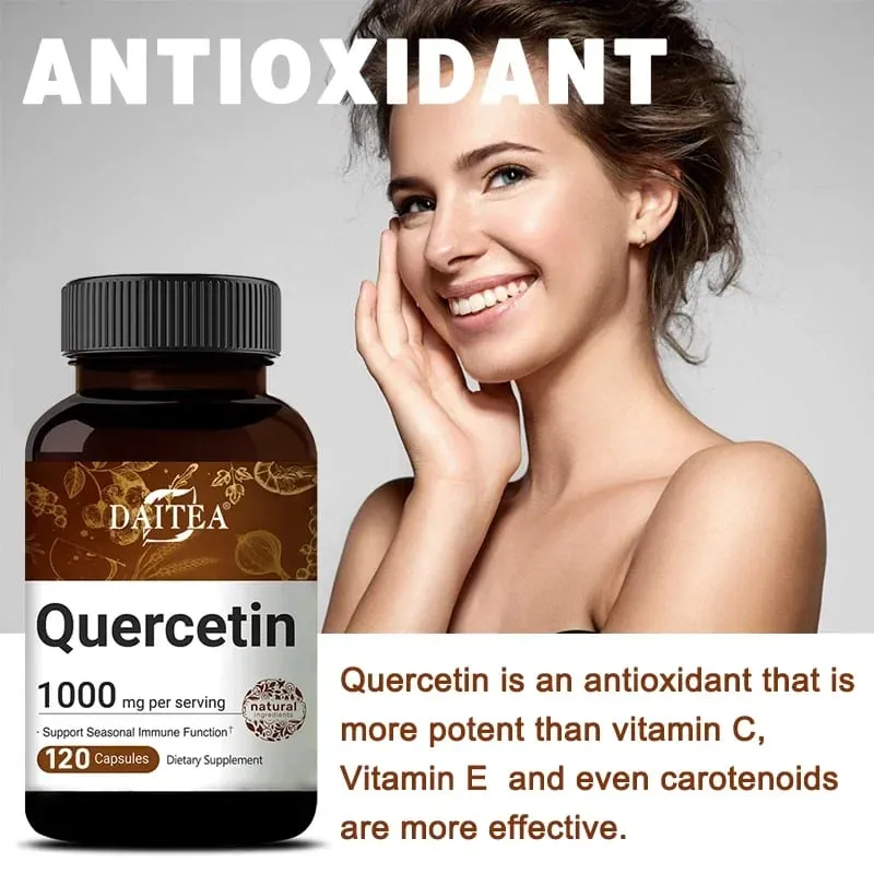 Quercetin Capsules 1000 Mg Supports Immunity Promotes Blood Circulation Metabolism Anti-oxidation Promotes Overall Health