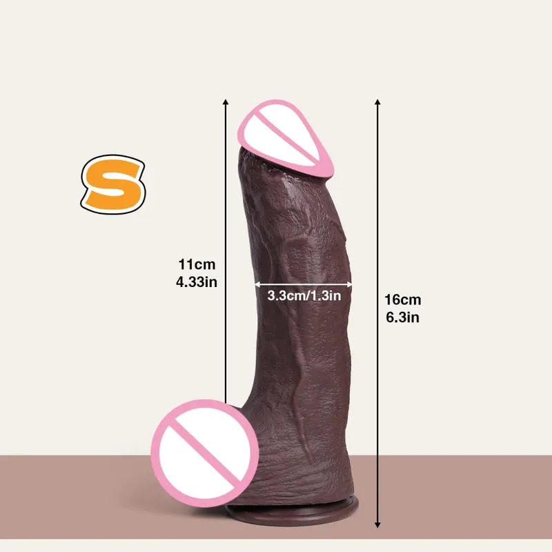 Enorme vibrador realista dupla camada de silicone pênis macio grande galo 2 cores 4 tamanhos para mulheres masturbação brinquedos sexuais suprimentos para adultos