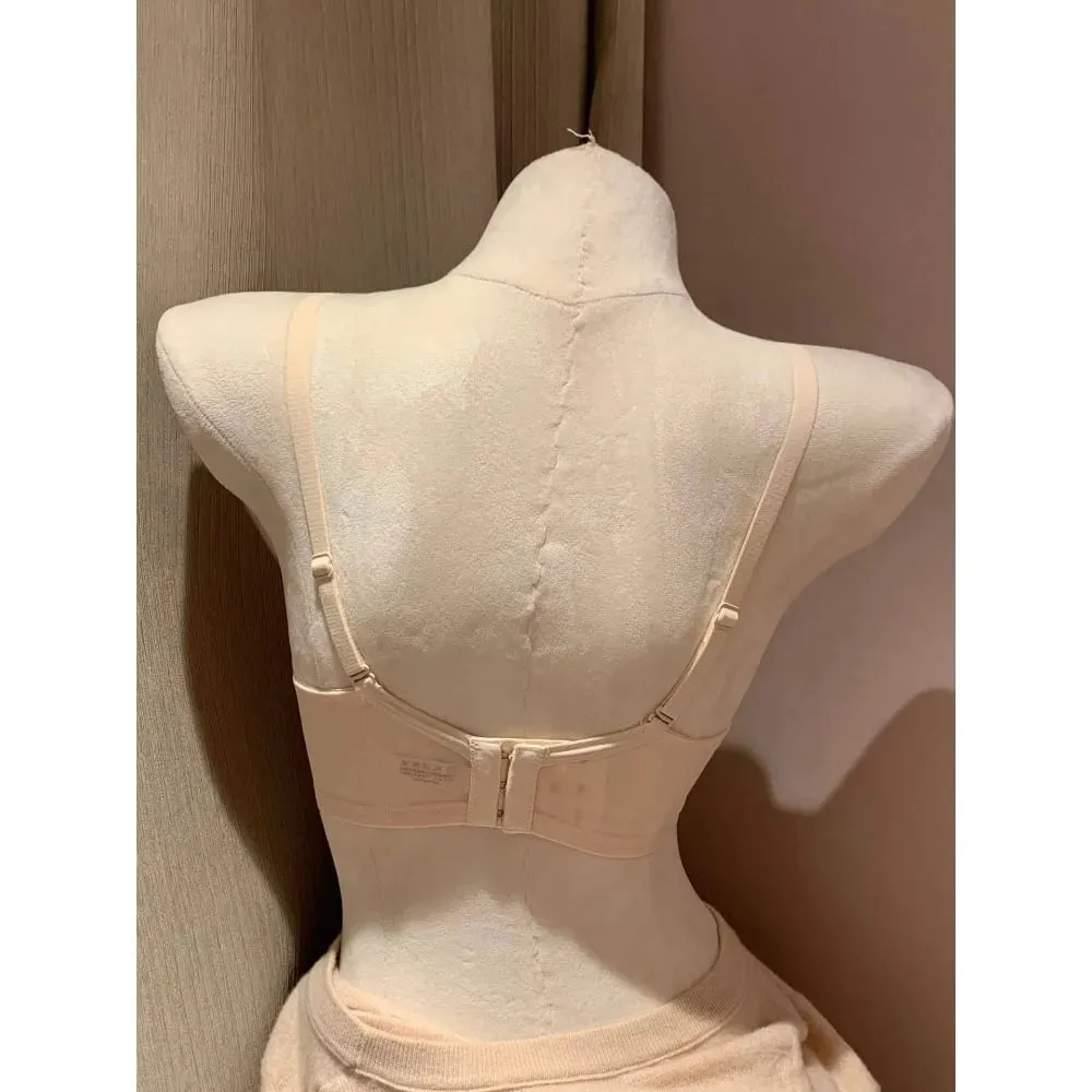 Venda quente sutiã de renda sem fio feminino pequeno busto grosso acolchoado push up elevador anti sag suporte lateral lingerie sexy 32-38 ab