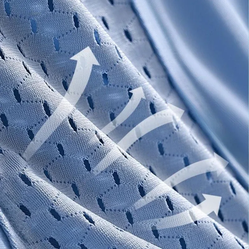 1pc Men's Ice Silk Cool Soft Comfy Boxers Briefs Men's Contrast Underwear, Mesh Breathable Comfy Stretchy Trunks