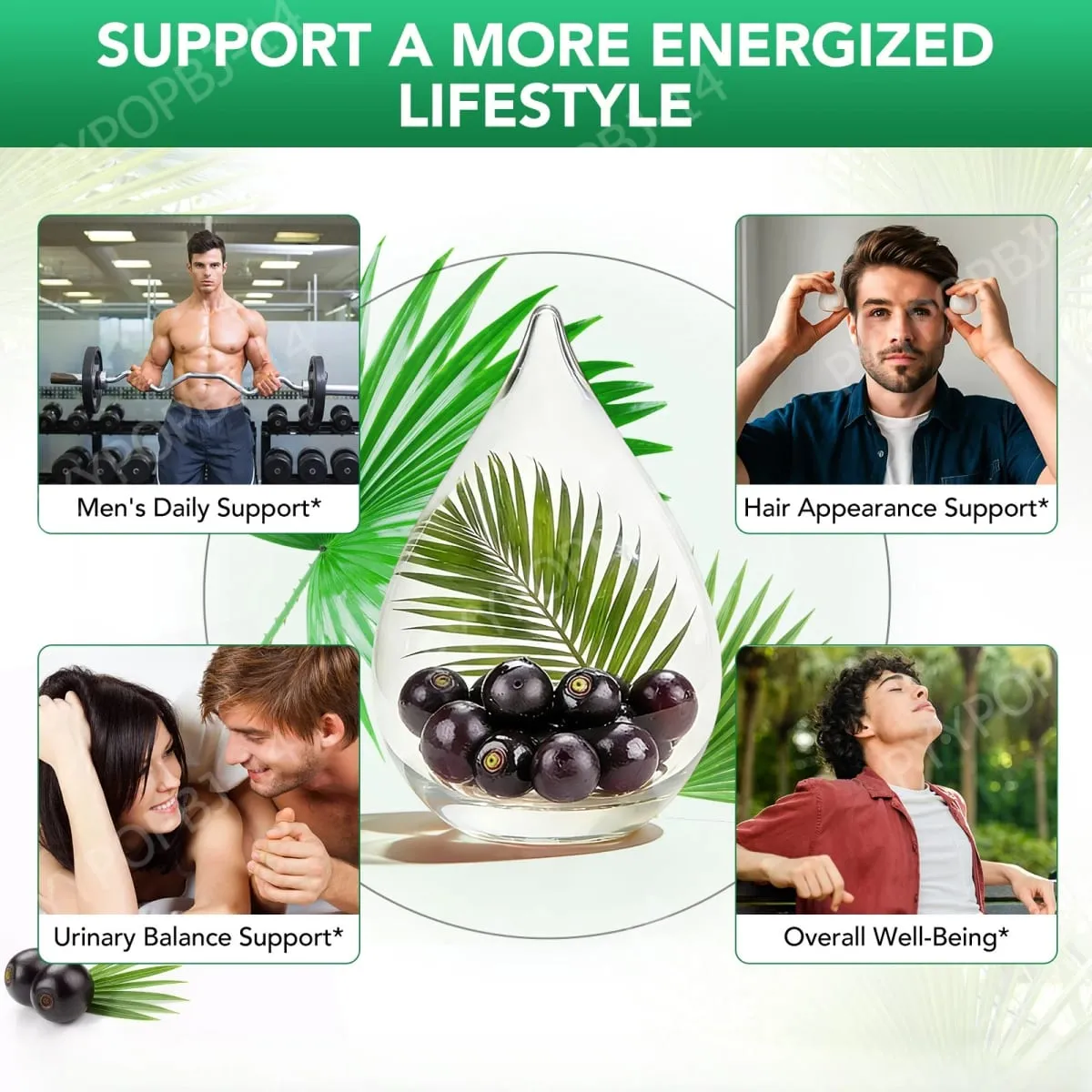 Itawel Saw Palmetto Gotas Líquidas Suporte à Saúde da Próstata Função Urinária Suporte OGM Livre de Parabenos Livre de Açúcar Vegan 60 ML