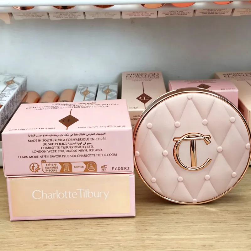 Charlotte tilbury ct conjunto de maquiagem base pó antioxidante suave fino alta à prova d' água base de essência nutritiva para a pele