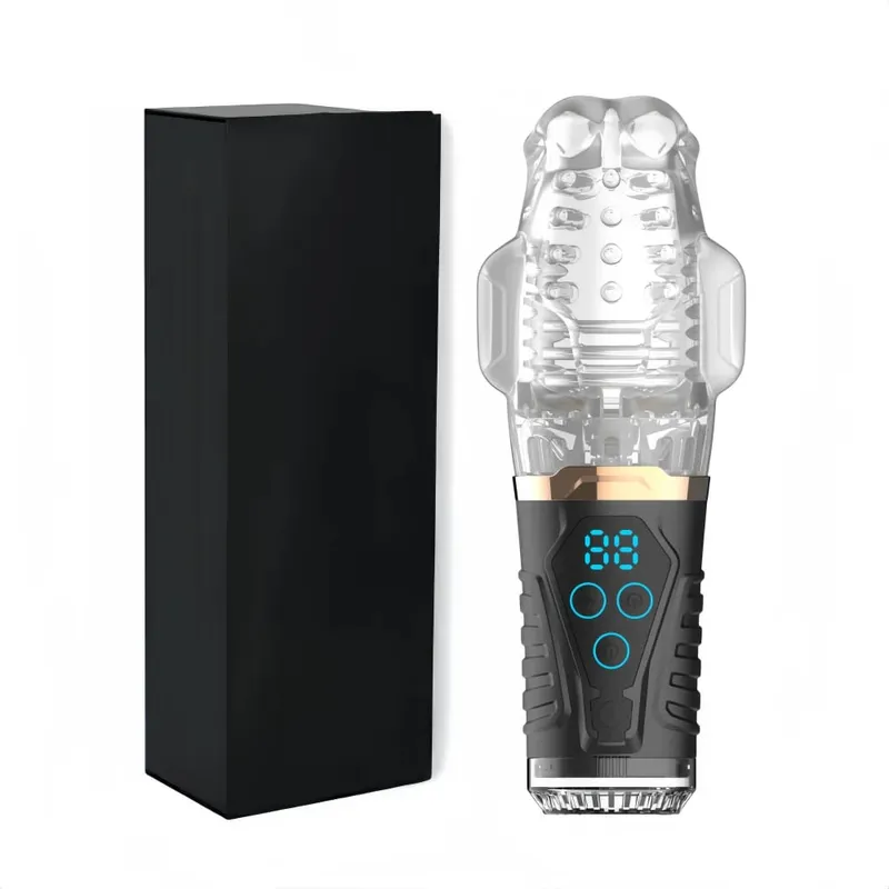Sucking Vibrating Blowjob Masturbator Cup Glans Trainer Penis Massager 9-frequency vibration sucking Male masturbator 18+ — image 8