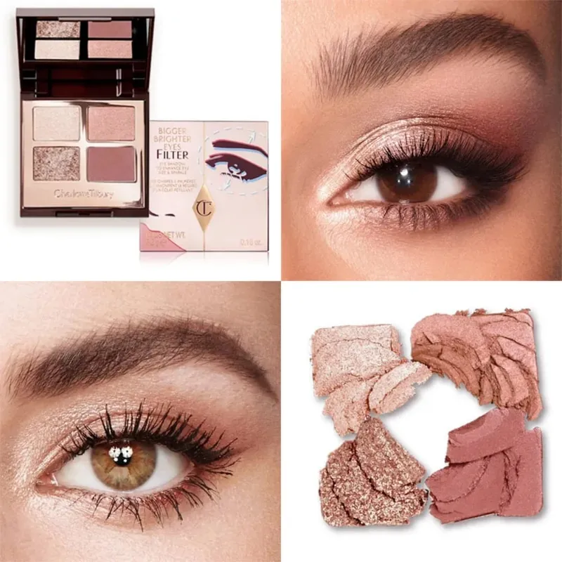 Charlotte Tilbury Hollywood Flawless Liquid Highlighter hidrata a pele Paleta luxuosa com acabamentos metálicos brilhantes e acetinados