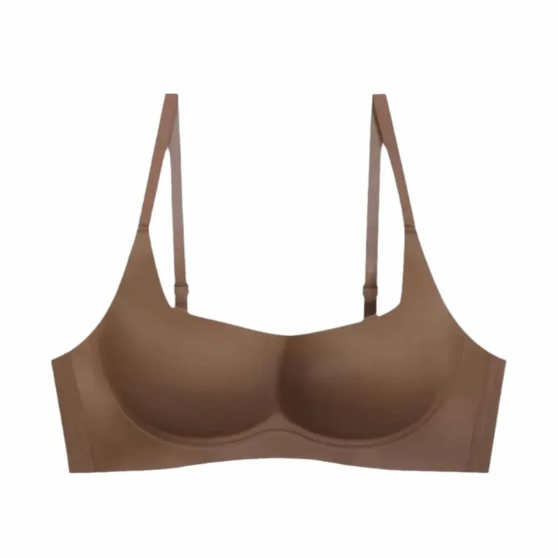 New Anti-sagging Lingerie Bras Solid Color Thin Lingerie Gathered Underwear Breathable Skin-Hugging Push Up Bra For Women