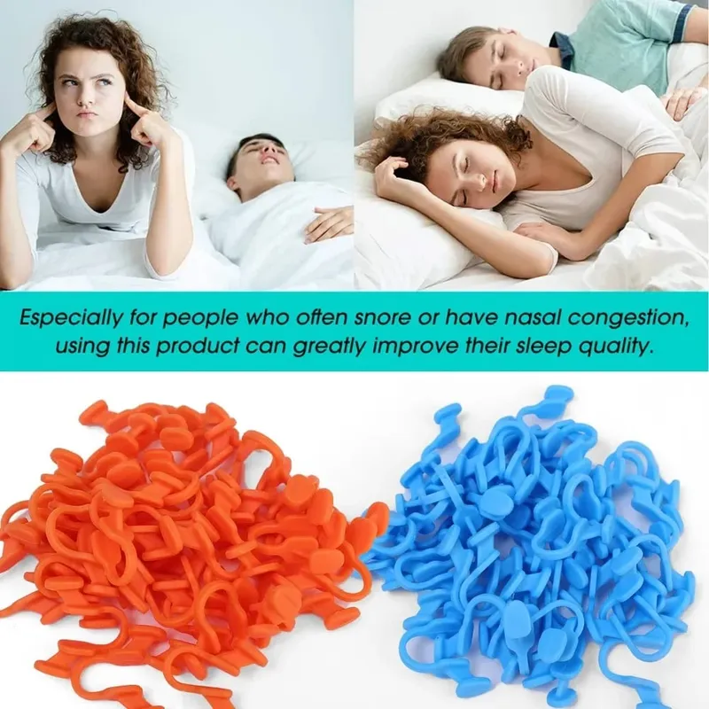 10-30pcs Stop Snoring Device TPR Elastic Nose Clip Anti-Snoring Supplies To Prevent Snoring Good Sleep Easy Breath Nasal Clip