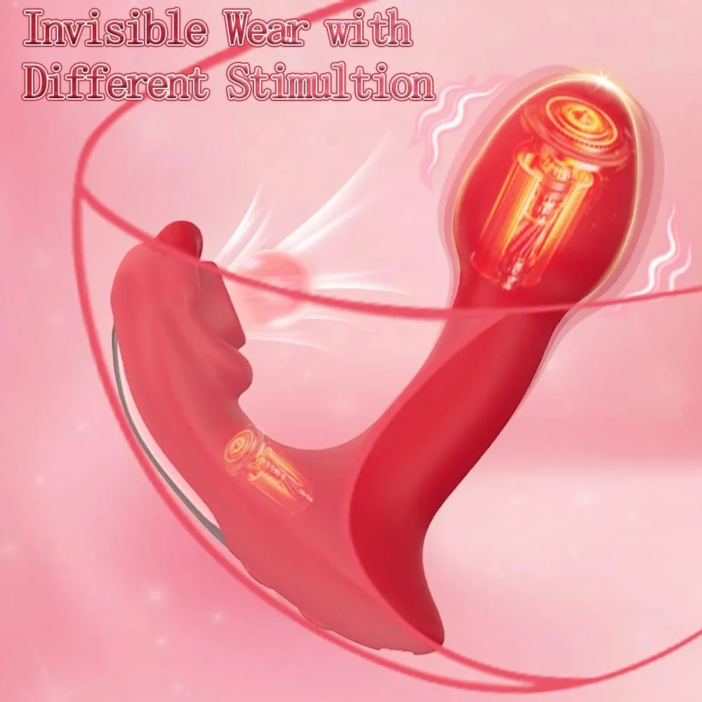 Vibrador de sucção wearable com controle de aplicativo, 9 modos de sucção e vibração, estimulador de clitóris e ponto g, masturbador feminino, brinquedos sexuais para mulheres