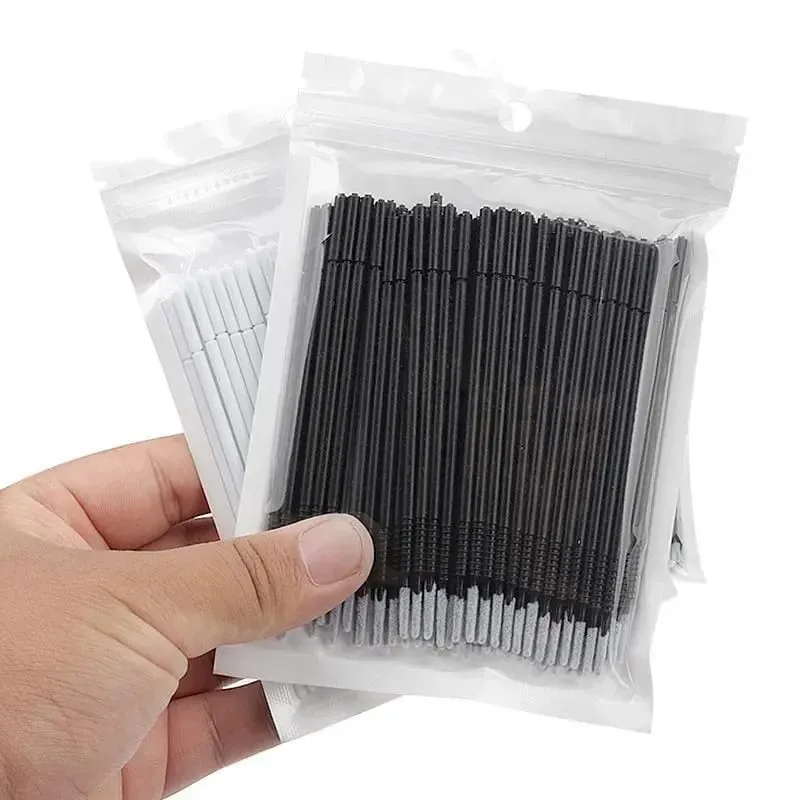 100 件裝一次性螺旋睫毛膏塗抹器睫毛刷睫毛延長化妝工具刷柄微刷