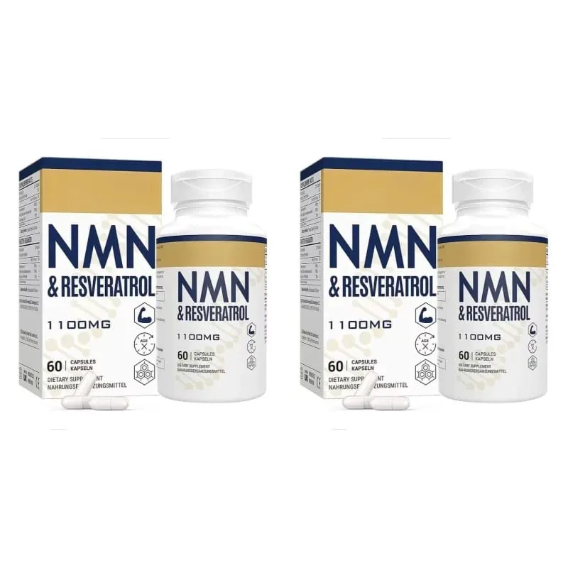 NMN & Resveratrol Cápsulas Suplemento Complexo Antioxidante com Extrato de Pimenta Preta 1100mg 60 Cápsulas — image 8