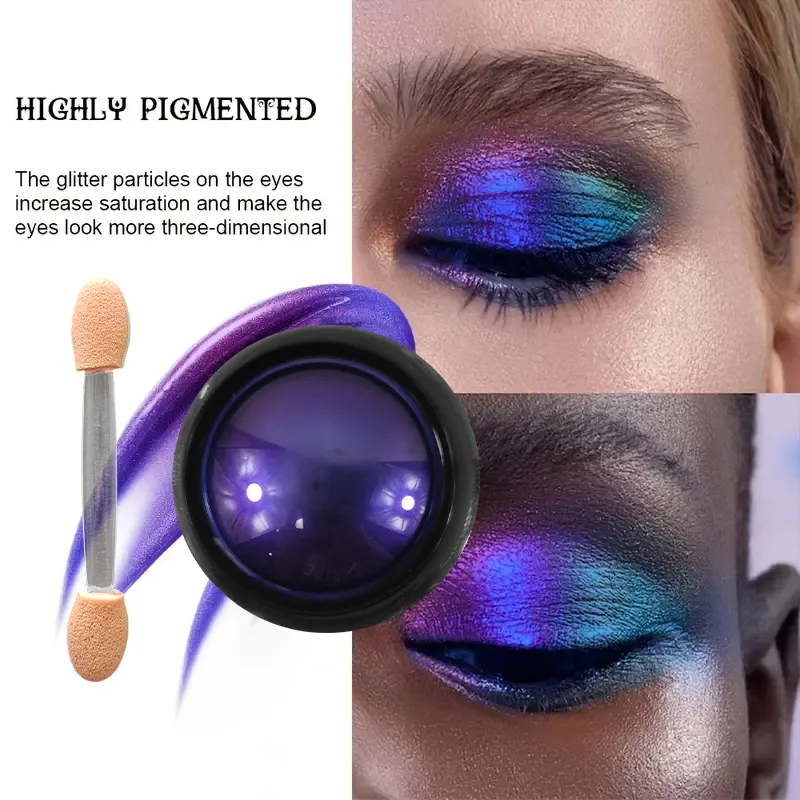 Pó de sombra camaleão multicromado, pigmento holográfico multicromo para maquiagem dos olhos, arte em unhas, cosplay