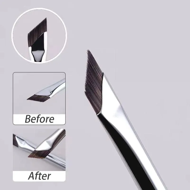 A atualização lâmina pincel delineador ultra fino ângulo fino escova de sobrancelha plana sob os olhos colocar detalhe preciso escova