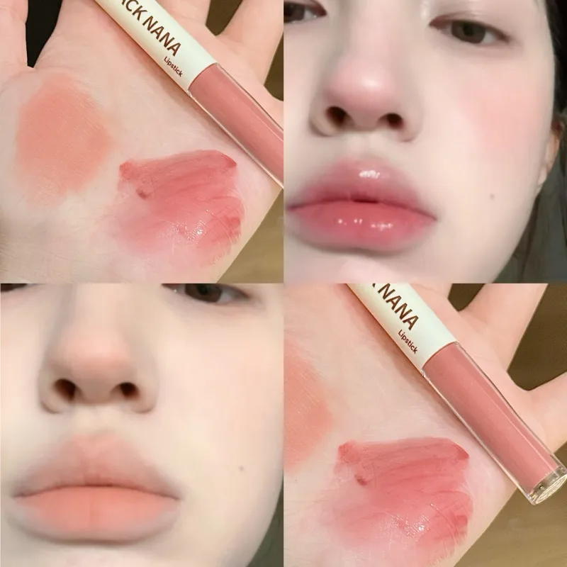 Double Headed Lip Gloss Lipliner Lips Contour Makeup Matte Nude Lip Liner Lava Chocolate Brown Mirror Water Gloss Lip Tint