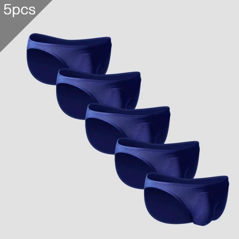 5pcs Men's briefs U convex mode thin stretch sexy low waist tight narrow hem underpants